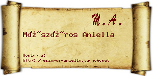 Mészáros Aniella névjegykártya
